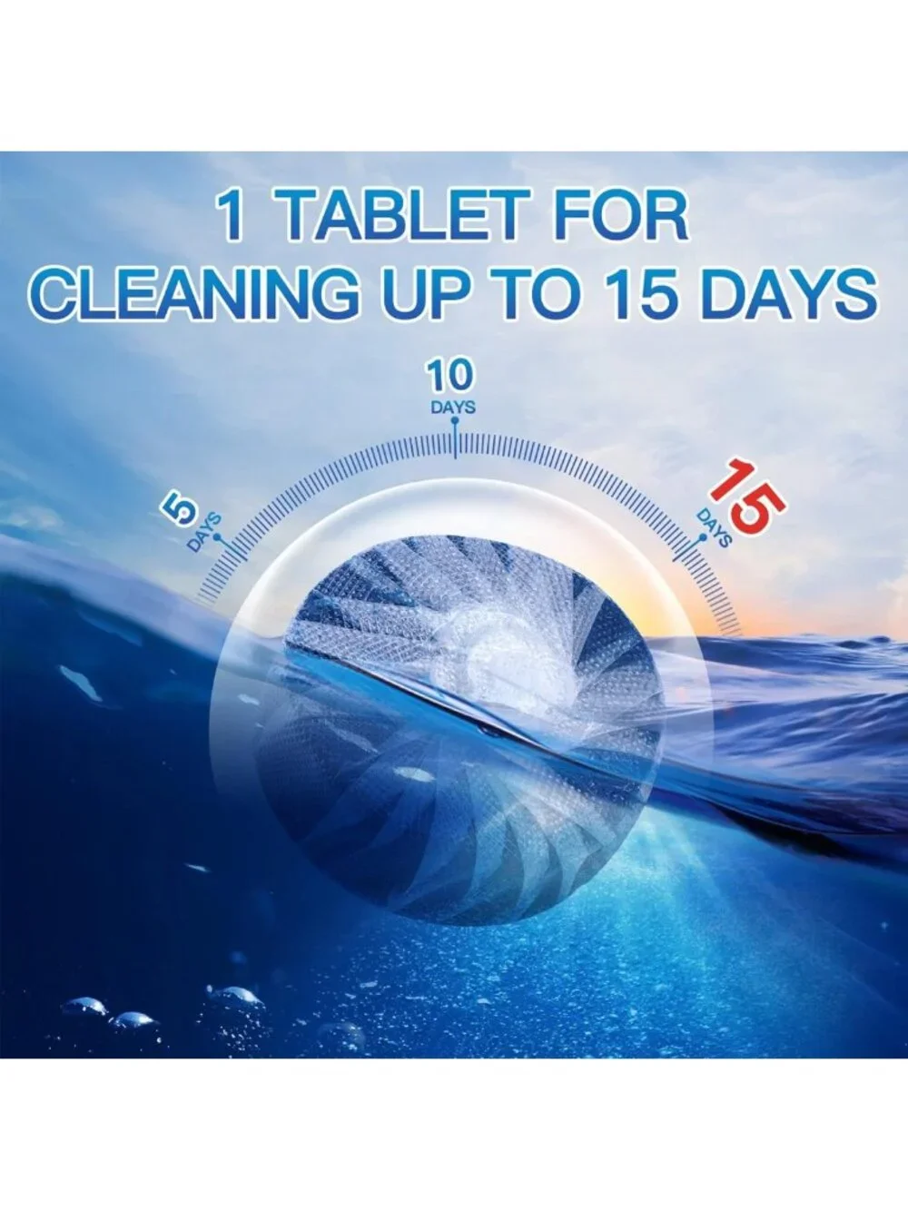 Automatic Toilet Cleaner Tablets 30 Pack - Septic Safe, Powerful Stain
